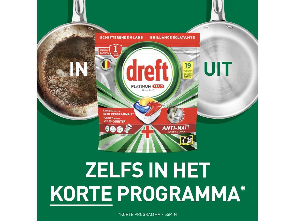 Dreft Platinum Plus Geschirrspültabs – Zitronenduft – 72 Stück – 144-faches Sonderangebot