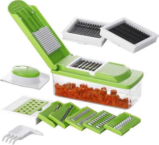 Herzberg HG8045 Multifunktionsschneider und -hacker - Leistungsstarke Küchenhilfe für müheloses Schneiden, Hacken und Mixen