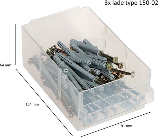 Raaco Metall-Schubladenschrank Mit 44 Schubladen Inkl. 10 Unterteilungen