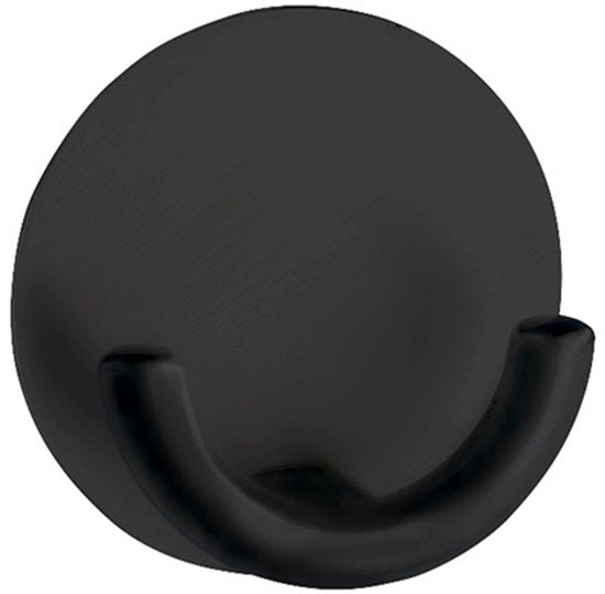 Wenko Handtuchhaken, selbstklebend, schwarz – 850100 – Anbringen ohne Bohren
