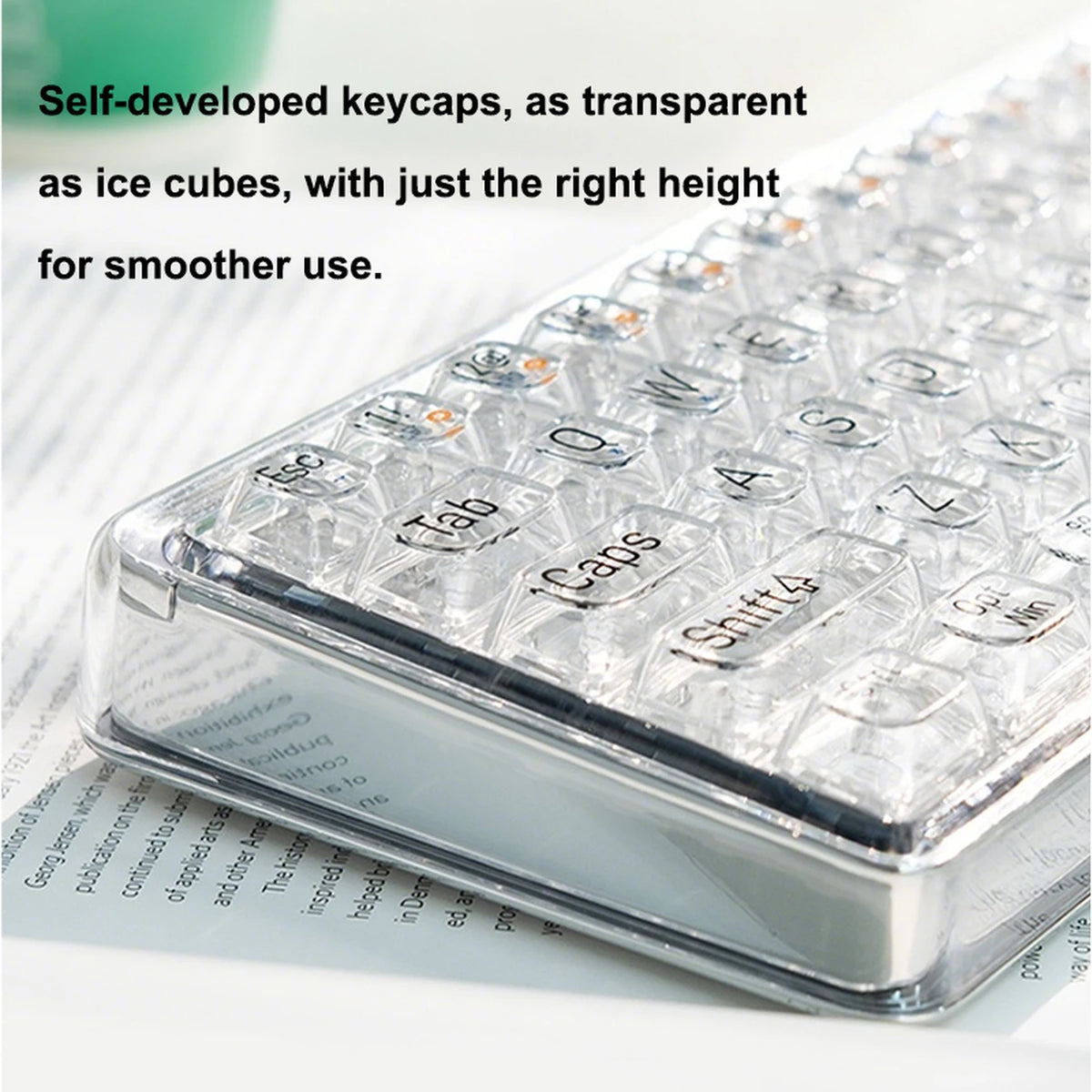 Lofree OE907 65 % mechanische Tastatur, transparent – QWERTY, Bluetooth 5.1 – 30,6 × 14,4 × 4,3 cm