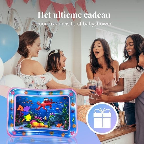 Tenify Waterspeelmat - Watermat - Speelkleed - Opblaasbaar - Tummy Time - Baby Speelgoed 0 Jaar - Kraamcadeau - Roze