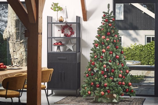 Triumph Tree Tuscan Weihnachtsbaum – Weihnachtsdekoration aus Kunststoff für den Innenbereich mit üppiger Optik – Kunstbaum aus PVC mit 488 Tannenzweigen – klassischer Stil – H 185 x Ø 109 cm – grün