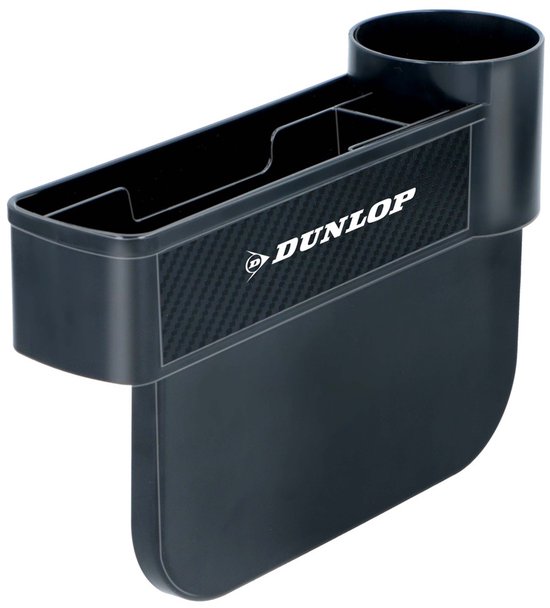 Dunlop Auto-Organizer – mit Getränkehalter – rutschfeste Matte – Schwarz