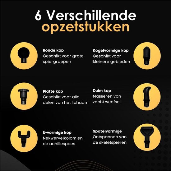 Revolt - Massagepistole - 30 verschiedene Geschwindigkeiten - 6 Aufsätze - Deluxe-Aufbewahrungskoffer - Deep Tissue - für Muskelerholung & Verletzungen - hohe Amplitude