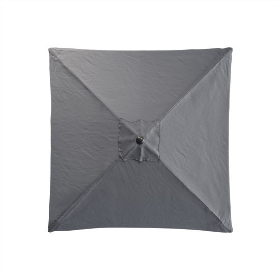 Tristar Stabsonnenschirm – quadratisch – 200 x 200 cm – Balkon & Garten – neigbar – inkl. Schutzhülle – PA-7901 – Dunkelgrau