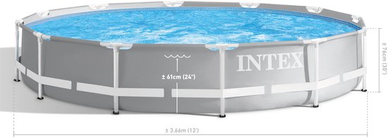 Intex Prism Frame-Schwimmbecken – rundes Modell – 366 x 76 cm – blau