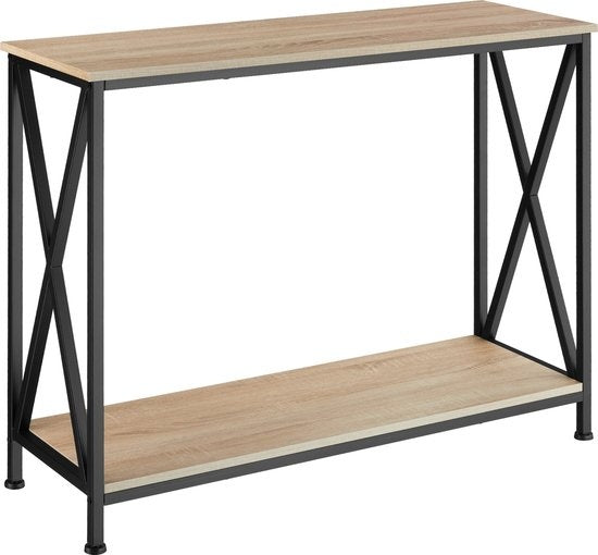 tectake - Konsolentisch Tacoma 100x35x80,5cm - hellbraun - 404671