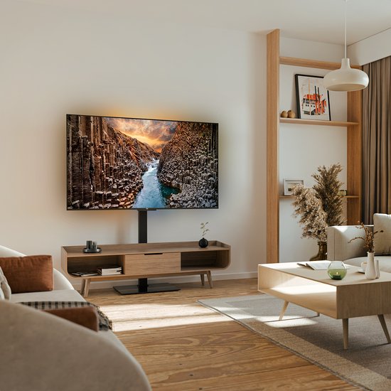 Auronic TV Ständer - Höhenverstellbar - Schwenkbar - Neigbar - 32 bis 70 Zoll - Schwarz