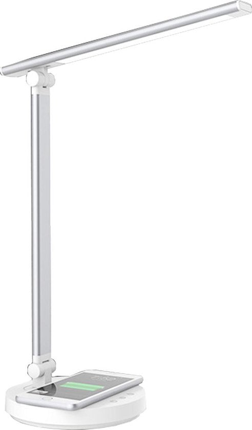 Fuegobird LED-Schreibtischlampe - verkabelt - kabelloses Aufladen für Telefon - dimmbar - faltbar - Smart Touch