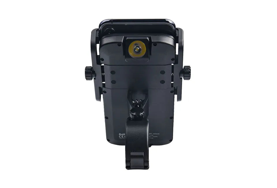 arrow 3-in-1 Fahrradhalter mit Powerbank und 3W Frontlicht - 70-105 mm breit, 120-200 mm lang