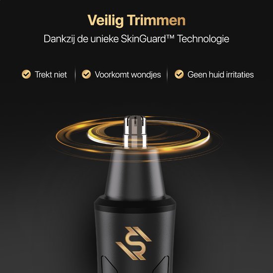 Wellshave 2 in 1 Nasentrimmer Premium - Augenbrauen- und Ohrhaartrimmer - Nasenhaartrimmer für Männer - Augenbrauentrimmer