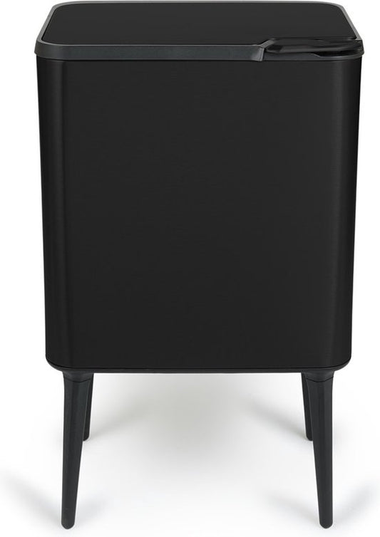 Umuzi Cleaning Push bin Mülleimer - 36 Liter - Mattschwarz - 48 x 38 x 54,5 cm