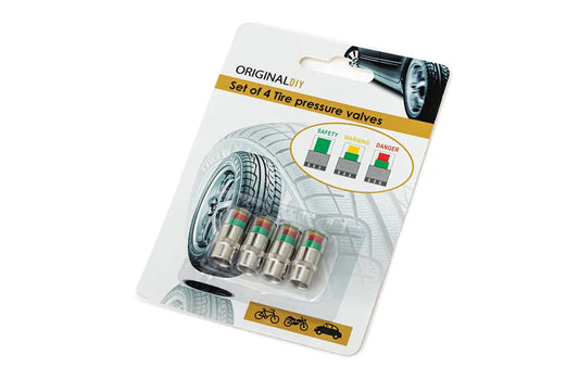 Satz mit 4 Ventilkappen zum Messen des Reifendrucks - DIY
