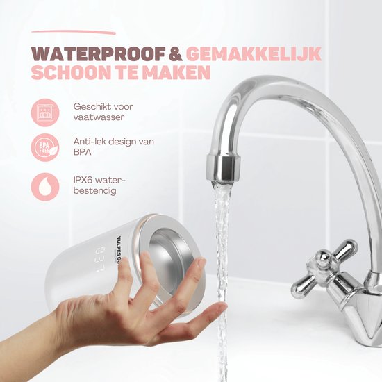 Vulpes Goods® BabyCare - Flaschenwärmer Pro Max- Tragbarer Babyflaschenwärmer für unterwegs - Intelligenter Flaschenwärmer - 4 Temperaturstufen - Kabellos - Inklusive 6 Adapter - USB Wiederaufladbar - 13.200 mAh - Weiß