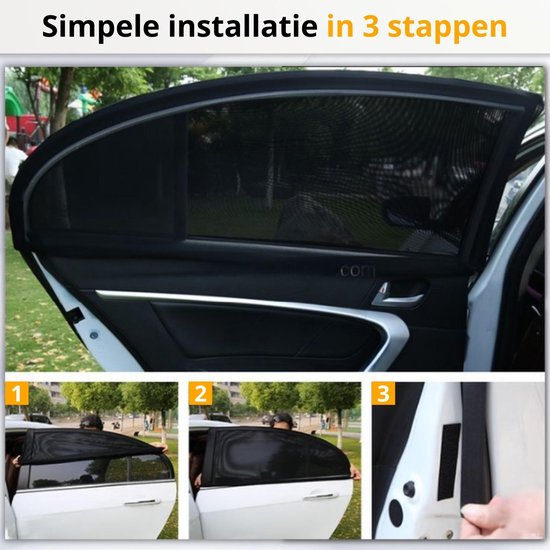 Urban State - Sonnenschirm für Seitenfenster Auto Baby - Universal - UV-Schutz - Größe M - Schwarz