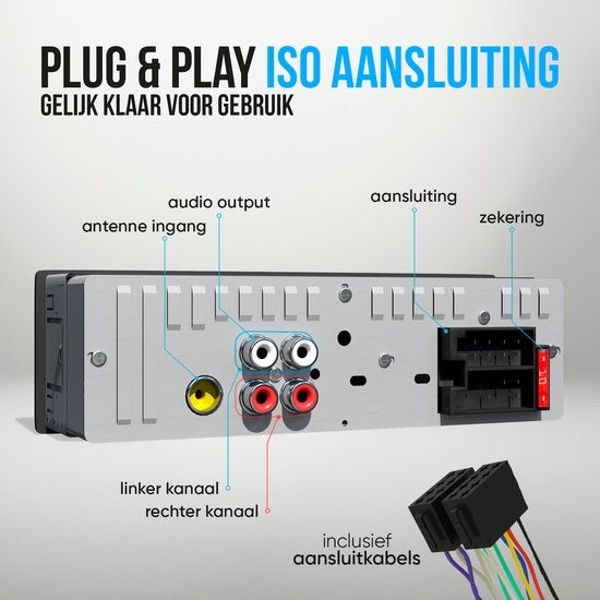 Strex - Autoradio - mit Bluetooth - USB/ SD-Karte und AUX-Anschluss - Freisprecheinrichtung - Schwarz