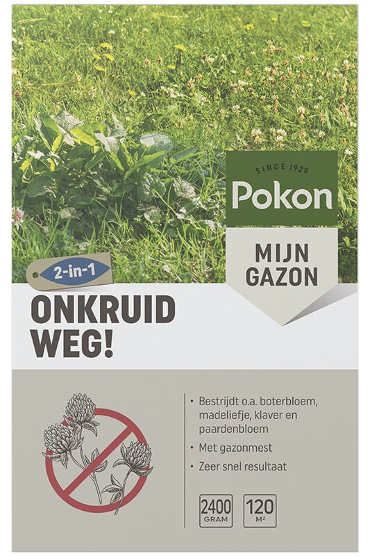 Pokon Unkrautbekämpfender Rasendünger – 120 m² – 2,4 kg