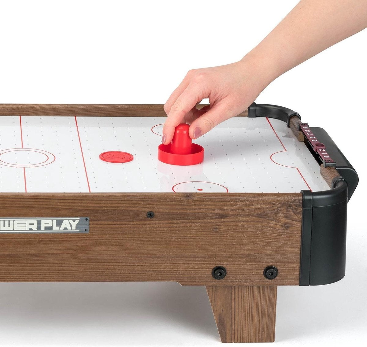 Toyrific Air Hockey Tisch 27 Zoll Braun 5-teilig