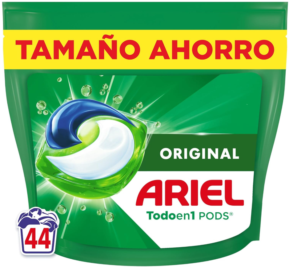 Ariel All-in-1 Pods Original Waschmittelkapseln – 44 Waschgänge – Für Weißwäsche und Buntwäsche – Wirksam ab 30 °C