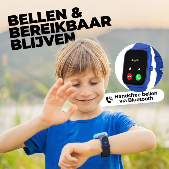 Denver Smartwatch für Kinder – Anrufe/SMS/WhatsApp – Für Android & iOS – Schrittzähler – Schlafaktivitätsmessung – Herzfrequenz, Blutdruckmessung, Sportmodus – SWK120BU