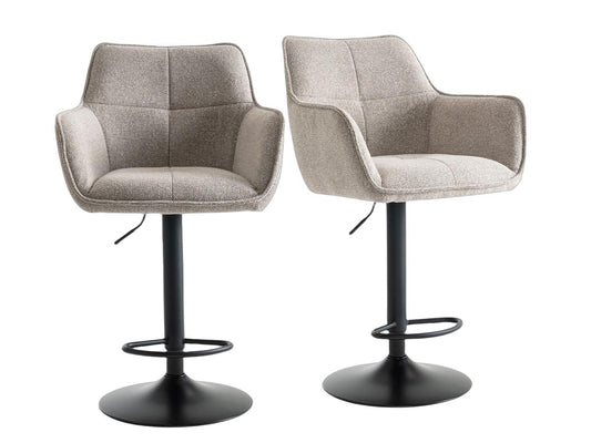 Criks Design Barstuhl Charly – Taupe – 2er-Set