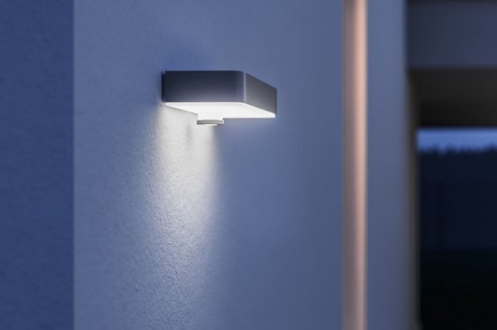 Steinel Solar-Außenleuchte mit Bewegungsmelder XSolar SOL-O S – solarbetriebene LED-Wandleuchte – Anthrazit