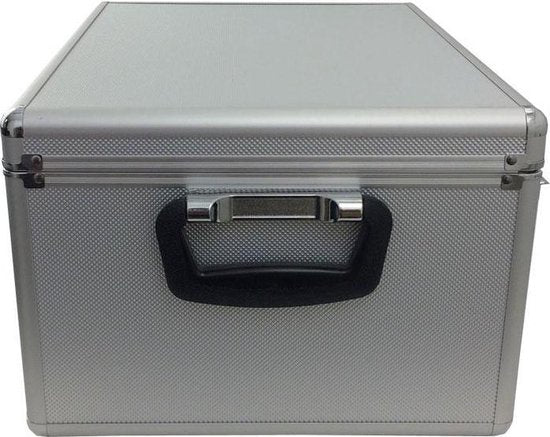 Vinylkoffer - LP-Einzelkoffer für 200 Singles silbernes Aluminium