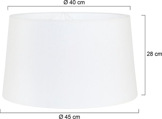 Steinhauer - Lampenschirm - Rund 45 cm - Chintz - Weiß - Für Hängeleuchte