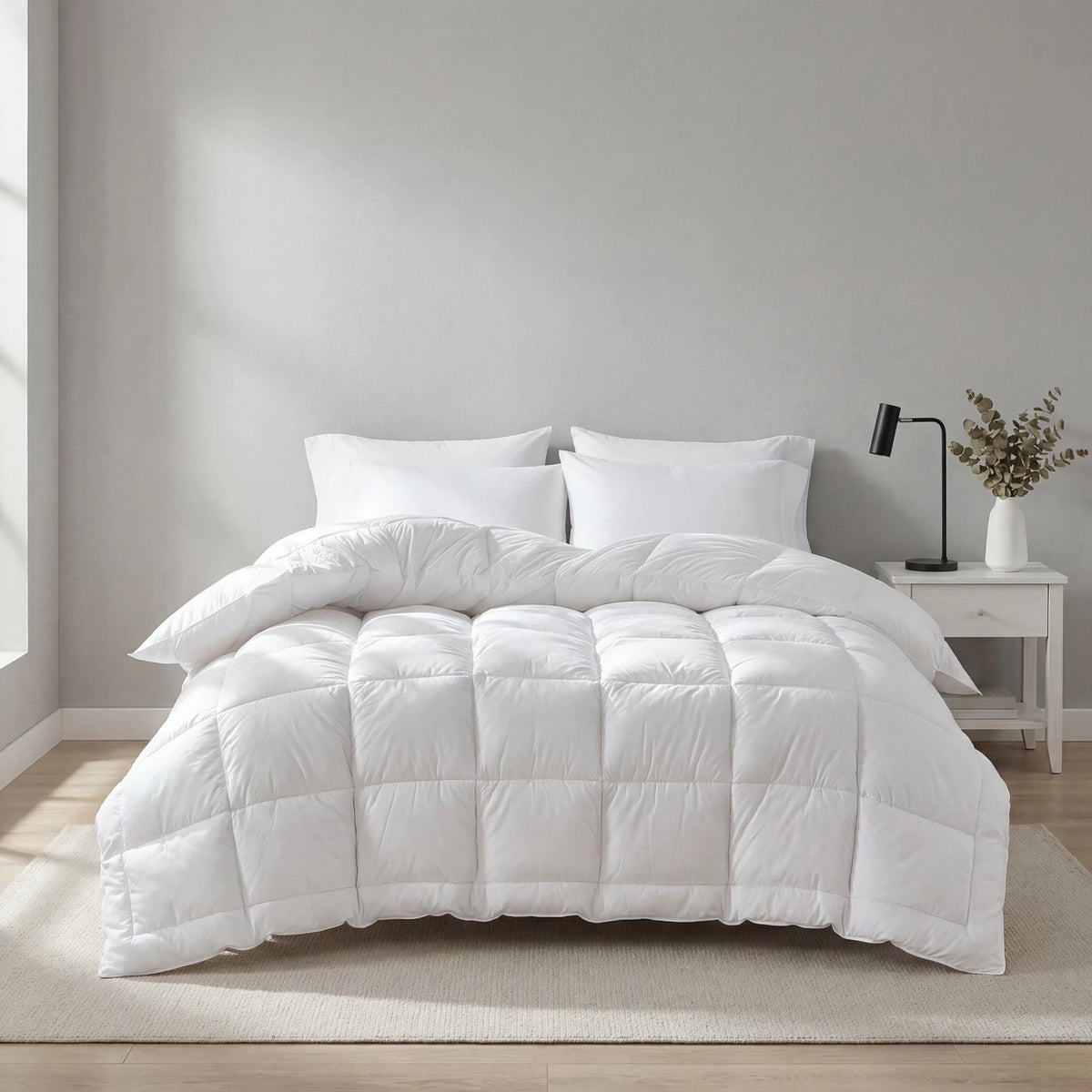 Bedsure 4-Jahreszeiten-Bettdecke 155 x 220 cm – Oeko-Tex-zertifiziert – Weiß