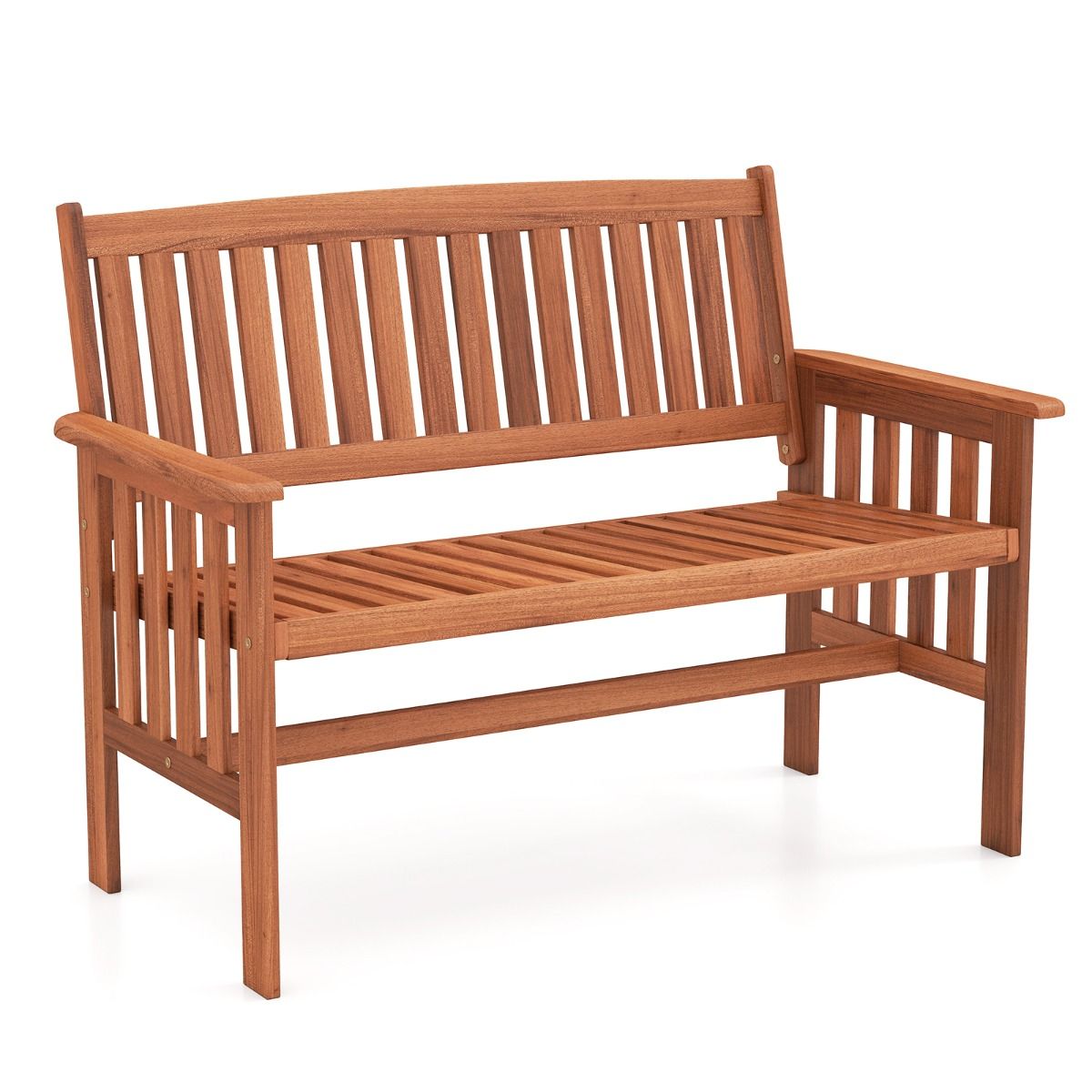 Coast Gartenbank aus Holz – 2-Sitzer – verstellbare Rückenlehne – natur – 119 x 59,5 x 89 cm