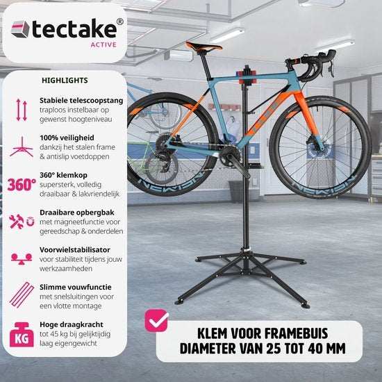tectake - Fahrrad-Reparaturständer Fahrrad-Montageständer E-Bike Philipp - 402899