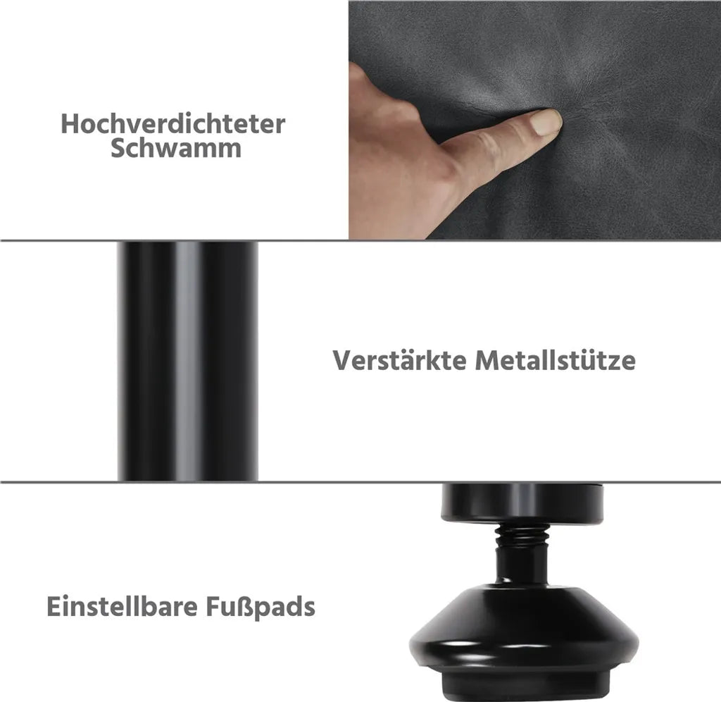 Yaheetech Esszimmerstühle, 2er-Set mit Samtbezug und Armlehnen – Dunkelgrau – 57,5 x 58 x 86,5 cm