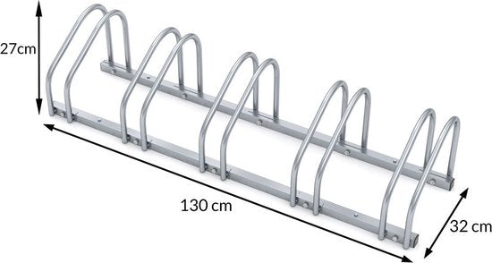 Fahrradständer - für 5 Fahrräder - Maße 130x32x27 cm