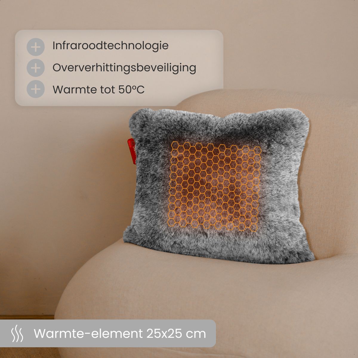 Wärmekissen Teddy - 45x45 - Grau