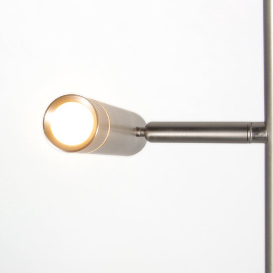 Stehlampe „Volari 4711ST“ aus Stahl, 2-flammig, mit „Dimm to Warm“-LED – ideal für den Innenbereich, modernes Design, Höhe 157 cm, Sockelgröße 21 x 21 cm, dreh- und neigbar