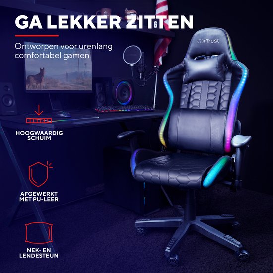 GXT716 RIZZA RGB-LED-Stuhl