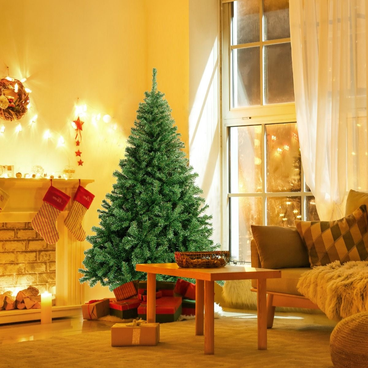 Künstlicher Weihnachtsbaum Coast - 180cm - Realistischer Weihnachtsbaum mit 1000 Zweigen - für drinnen und draußen geeignet - Grün