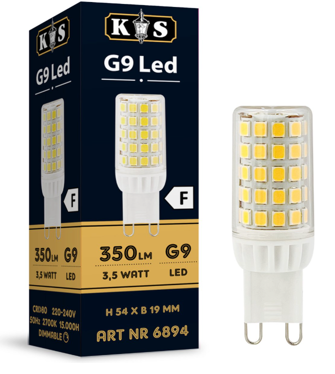 Saaf - G9 LED-Glühbirne - 3.5W - Transparenter Kunststoff - Dimmbares warmweißes Licht - Set mit 1 Stück - Energieeffizient & langlebig - Für Stimmungsbeleuchtung