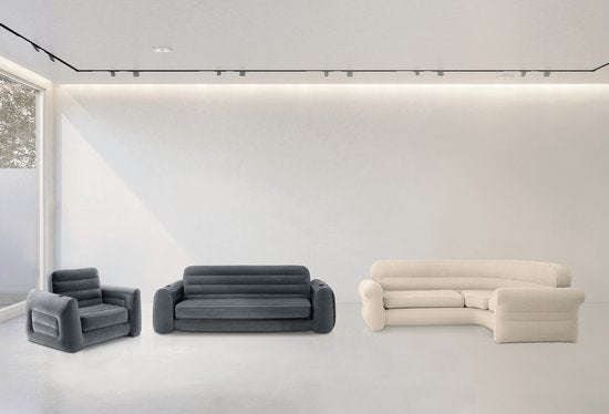 Intex Pull-Out Sofa – aufklappbares aufblasbares Sofa – 231 x 203 x 66 cm