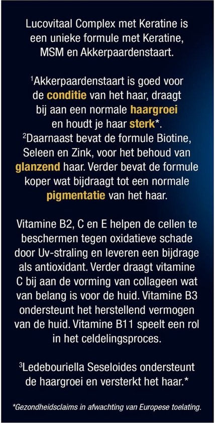 Lucovitaal Complex mit Keratin, 60 Kapseln