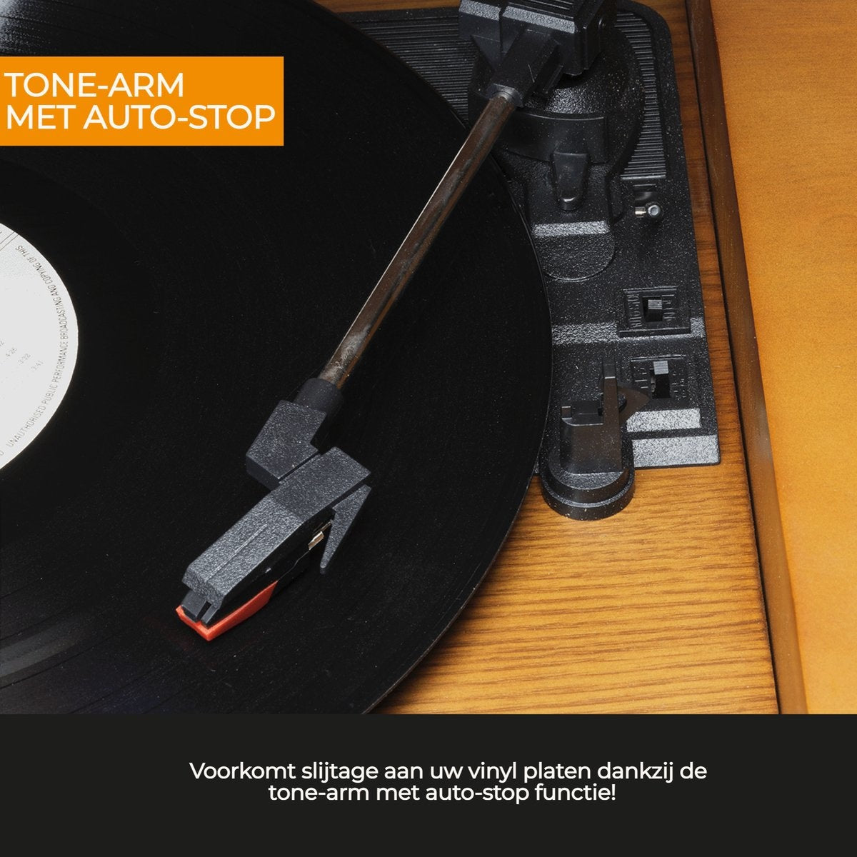 Denver Retro-Schallplattenspieler - Eingebaute Lautsprecher und Verstärker - DAB-Radio - Radio-CD-Player - MRD51 - Holz