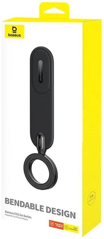 Baseus C02 Go – Magnetische Handyhalterung für das Armaturenbrett – Kompatibel mit MagSafe – Biegsam – Verstellbar – Schwarz