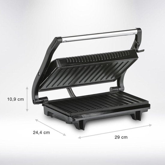 Tristar Kontaktgrill – GR-2846 – 700 W – Sandwichtoaster – 22,5 x 14 cm Grillfläche – Aluminium