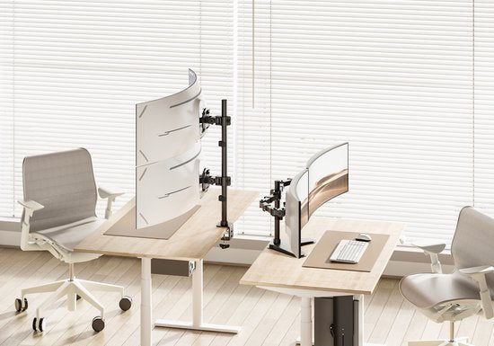 VDD – Monitorarm – 2 Bildschirme – für hohe Beanspruchung – mit Standfuß