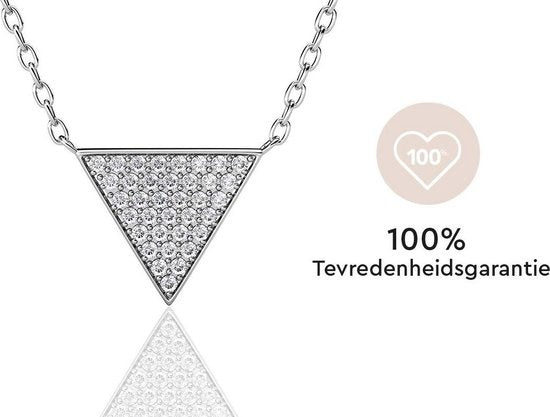 Yolora Damen Halskette mit Anhänger und Kalpa Camaka Kristallen - Farbe Silber - 18K Weißgold plattiert - Geschenkbox - Muttertagsgeschenk