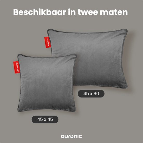 Auronic - Heizkissen - 45x60 - Kabellos - Wiederaufladbar - Samt - Grau