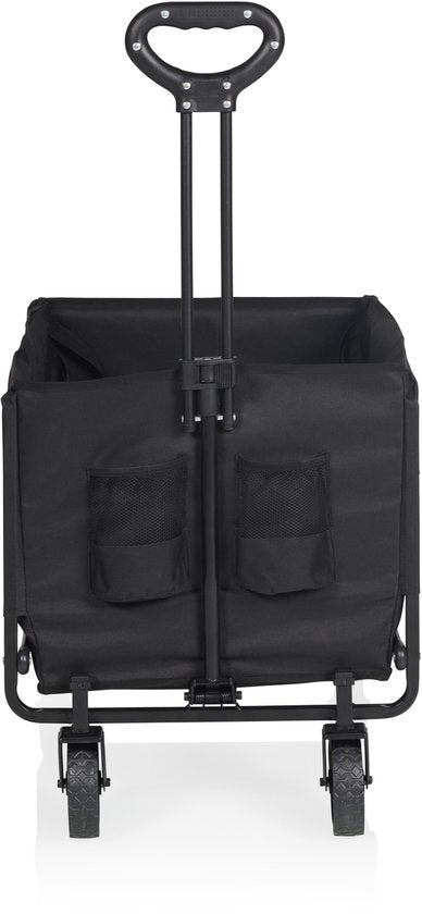 Tristar Klappbarer Handwagen – 120 l – 100 kg Tragkraft – Stahl – Lenkrollen – Zusammenklappbarer Handwagen mit Ladeklappe – inkl. wasserdichter Schutzhülle – kompakt – Festival – HC‑0917