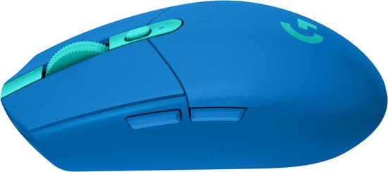 Logitech G305 Lightspeed Gaming-Maus, Bluetooth, optisch, blau, 6 Tasten, 12.000 dpi, beleuchtet, ergonomisch