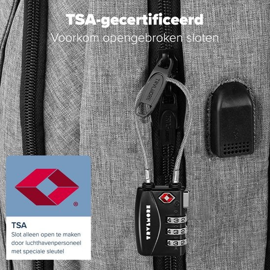 TRVLMORE Kofferschloss - TSA-Reiseschloss - 3-stelliges Vorhängeschloss - 2 Stück - Schwarz